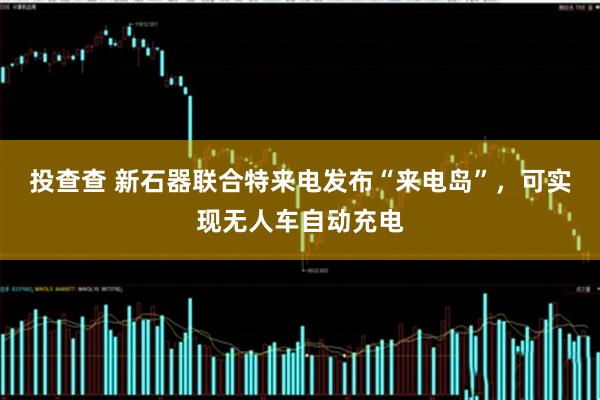 投查查 新石器联合特来电发布“来电岛”，可实现无人车自动充电
